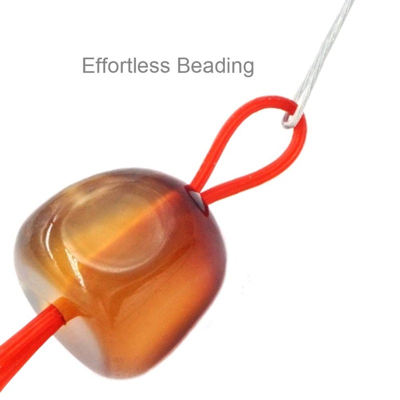 FoRapid 0.3mmx20cm Steel Wire Flexible Durable Collapsible Big Eye Embroidery Beading Needles Easy Threading Sewing Needles Open End for Any Thread Size Jewelry Making 10cm/4in(Folded Length) 10 pcs - Image 5